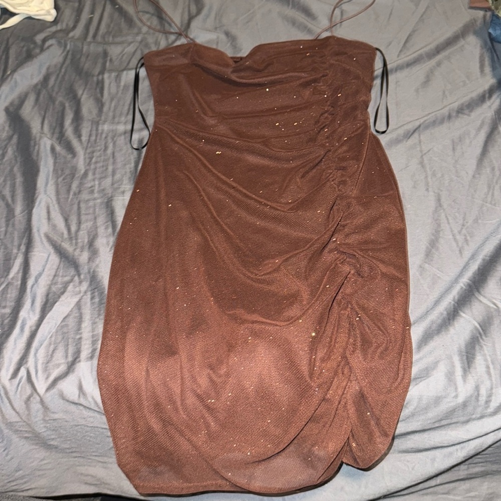 Brown sparkle dress